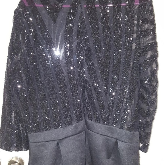 Black sequin romper 3x - Picture 2 of 2